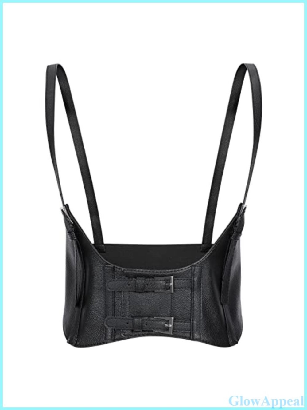 Faux Leather Steampunk Waist Belt Underbust Corset Adjustable Hook Loop